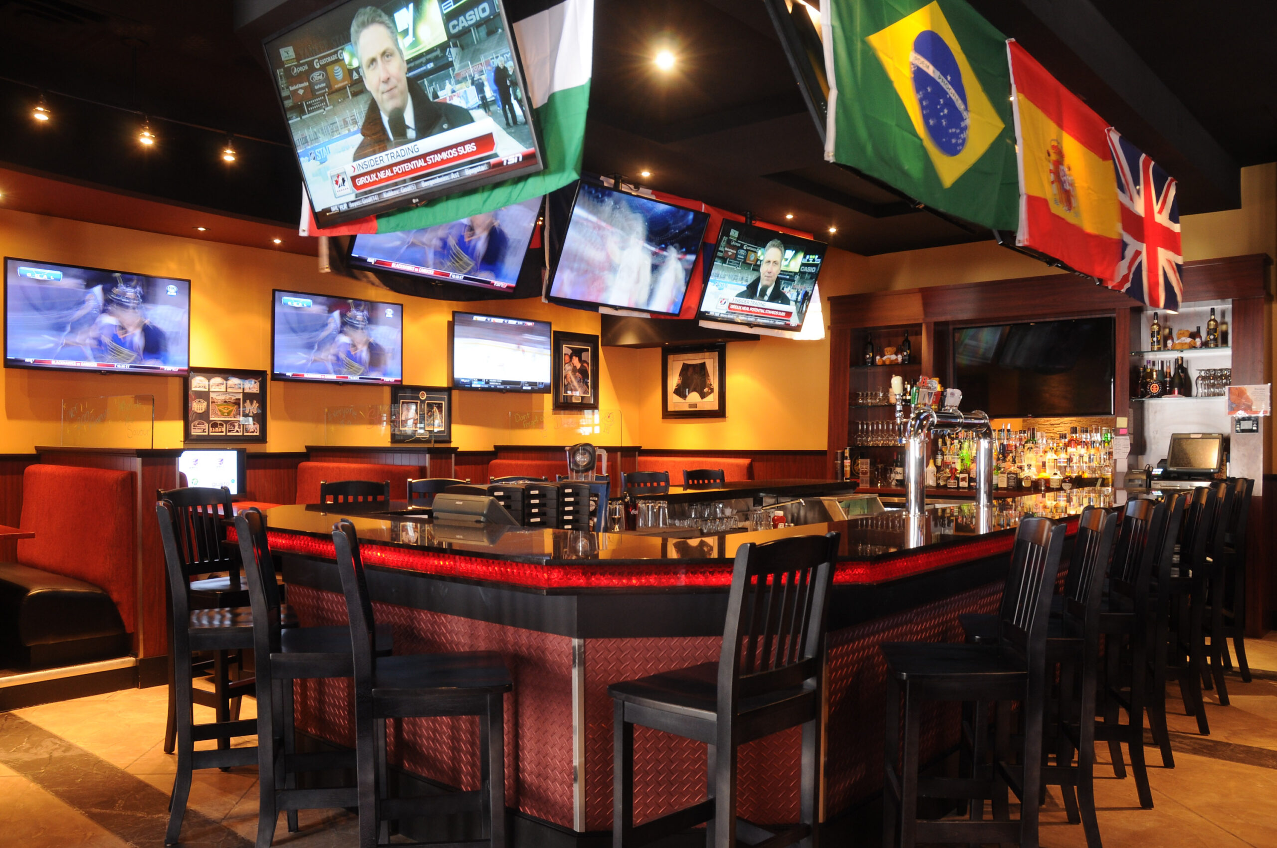 Inside of an AllStar Wings & Ribs location